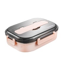 304 stainless steel lunch box with lid insulation student office workers portable divider lunch box