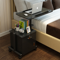 Notebook computer desk removable bed head cabinet lifting office bedside table containing lockers side bucket cabinet care desk