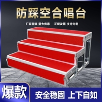 Disassembly and assembly steps Photo stand Music bench chorus stage folding factory direct ladder school ladder aluminum alloy