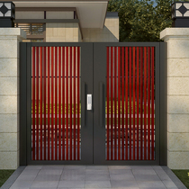 Wrought iron courtyard portal waterproof and anti-rust simple entry door anti-theft door garden door single and double opening can be customized