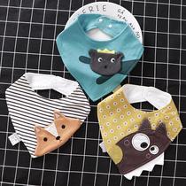 3 baby triangle towel saliva towel baby bib double button adjustment newborn bib scarf triangle