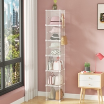 Bag rack hat storage rack toy storage box finishing box living room display grid transparent bag cabinet