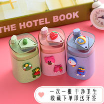 Toothpick box creative automatic pop home cartoon cute press type home toothpick bucket portable toothpick barrel bottle