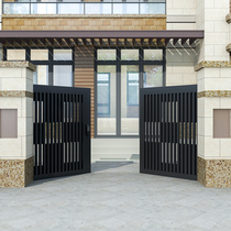 Aluminium Alloy Villa Gate Cell Stainless Steel Single Double Open Portal External Garden Fence Yard Door Iron Art Courtyard Door