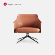 Italian style minimalist rotatable Stanford single sofa chair designer leather meeting room Reception for guest chairs