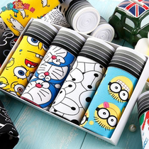 Mens Underwear Four-corner Pants Cartoon Children Flat Corner Pants Boys Students Shorts Boys Big Boy Breathable Cute Short Pants