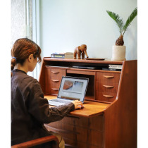 Vintage home medieval Danish design drawer cabinet secretary cabinet teak Nordic retro writing comb table customization