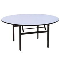 Seedge Home Noodles 20 People Brief Banquet Mat Sturdy Solid Wood Table Hotel Hotel Folding Table Large Round 15 People Dining