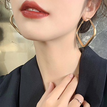 Temperament doubled ~ fast luxury ~ 2021 New Tide earrings European and American style earrings retro Net red earrings female Korea