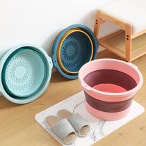 Thickening and deepening massage foot bath bucket portable plastic foot bath tub home foot wash basin beef tendon bucket
