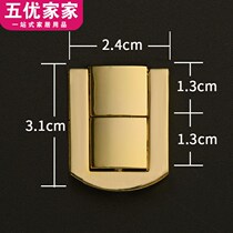 Buckle wooden box jewelry box buckle jewelry box lock buckle buckle buckle box hardware gift button lock small five buckle box