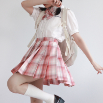 jk uniform skirt Genuine official flagship store Original grid skirt Japanese style skirt Skirt Pleated skirt College style summer