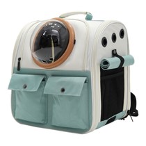 Double Shoulder Breast Front Space Cabin Pet Bag Portable Out Cat Large Capacity Universal Canvas Cat Bag Portable Kitty Backpack