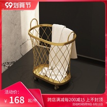 Danish YIDAN Nordic wrought iron toy clothes storage basket bathroom dirty clothes basket laundry basket laundry basket laundry