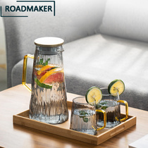 ROADMAKER cold water jug Household high temperature glass cold water jug Large capacity juice jug Japanese cold water cup