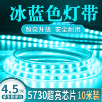 LED ice blue light lamp with cold blue light strip door head outdoor silica gel waterproof brightening light blue light strip 220V 