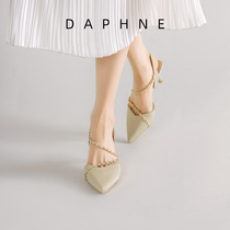 Daphne High Heel Sandas 2023 new summer bawhead sandals chain fairy French heels shoes