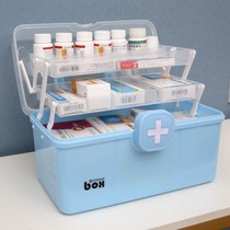 Household medicine box multi-layer large capacity portable medical emergency reserve medicine small medicine box home medicine storage box