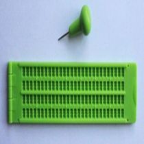 Braille board Blind school supplies 4 lines 28 square thick Braille writing board with 1 blind pen to send 5 sheets of paper