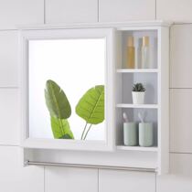  Carbon fiber bathroom hand washing Wall-mounted mirror with shelf Wash storage storage dressing bathroom mirror cabinet