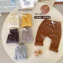 2021 autumn new childrens striped leggings female baby polka dot patch fashion trousers small children wear tide