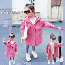 Girls windbreaker coat spring and autumn Korean version of childrens autumn clothes 2021 new fashionable coat foreign baby assault clothes