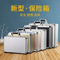 Student dormitory safe box with money box small portable box box with lock stainless steel certificate storage