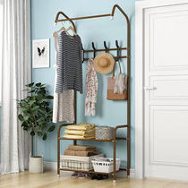 Hanger floor-to-ceiling household coat rack in bedroom clothes hanger Simple drying rack clothes rack multi-function storage rack