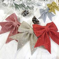 Christmas bow Pearl cotton gold powder bow Christmas clothes pendant hotel business tree farm KTV decorative supplies