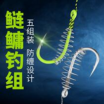 New type of hand rod silver carp bighead composition Pine line double crochet hand lever floating fishing flower white silver carp spring blast fishing hook line group