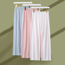 Home Pants Lady Thin Lady Casual Home Pants Spring Autummy Cotton exterior wearing summer white long pants