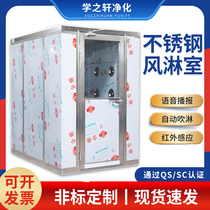 Stainless steel air shower room single single blow double blow purification clean workshop air shower door custom
