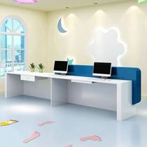 School education Kindergarten front desk childlike reception desk Custom mother and baby shop paint modern bar cashier Simple