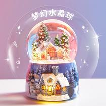 Snowflake Crystal Ball Music Box Music Box Girls Rotating Glowing Girls Children Birthday Gifts Girls