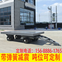 Traction flatbed truck forklift rear hanging factory area handling turnover transport vehicle railway station checked luggage large tonnage trailer
