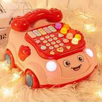 Childrens toy simulation telephone landline baby puzzle music early education 0-1-3 years old boys and girls 9 months baby