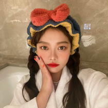 Korean girl heart bow wash face hair band tie hair belt Joker Super fairy wide edge sweet hair hoop female hair accessories