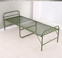 Thickened wire bed single folding old iron bed rental with spring bed escort bed light lunch bed encryption