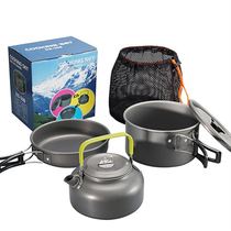 Outdoor cooking utensils full set of individual field tableware camping equipment supplies tableware picnic tools cooking pot