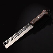 Camping knife with wooden knife