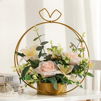Nordic light luxury fake flower decoration simulation flower decoration home living room dining table set floral decoration