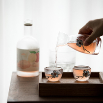 Japanese wine wine set glass bottle glass wine cup fruit wine cup wine cup wine cup