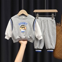 Childrens set mens spring and autumn boys clothes New handsome young children 2021 autumn and winter new clothes childrens clothing autumn