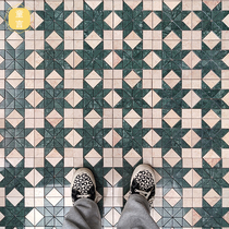 Hong Kong-style tea restaurant Retro non-slip floor tiles Stone mosaic background wall Courtyard balcony Kitchen bathroom tiles