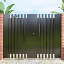 Chinese courtyard gate Villa to double Open Garden agricultural and rural yard iron gate Louver Outdoor zinc steel customization