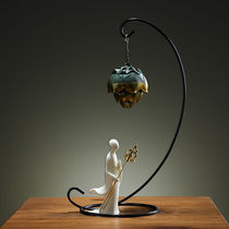 Creative Chinese style non-phase living room ceramic ornaments Zen office reverse incense Home sandalwood agarwood craft jewelry