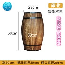 Wine barrel planting custom props display ornaments wedding oak barrel solid wood winery personalized flower box carbonized decoration