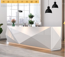Cash Register front desk reception desk simple company welcome consultation bar hotel white paint