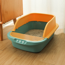 Cat litter basin oversized semi-closed anti-sand odor small baby cat toilet cage special cat excreta basin supplies