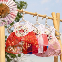 Wedding dress dress Princess dog cat wedding pet skirt supplies spring summer and autumn clothes hanbok Cotton